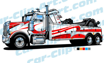 Big Rig Tow Truck Vector Clip Art – Need it? I Have it! – HOT ROD KRISTINA